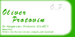 oliver protovin business card